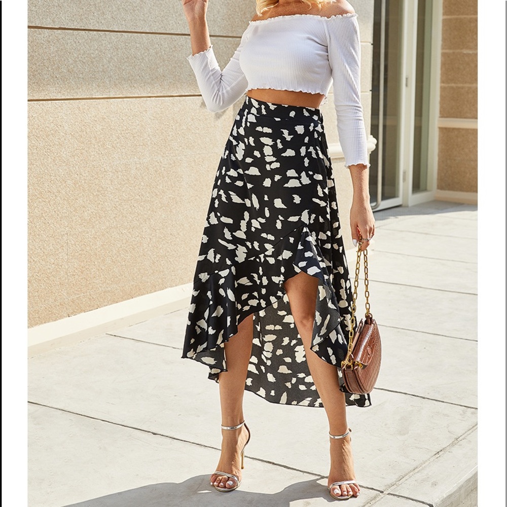 Printed Finge Skirt